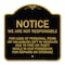 Signmission We Are Not Responsible for Loss of Personal Items or Valuables Left in Vehicles Due, BG-1818-22706 A-DES-BG-1818-22706 - alternate 1